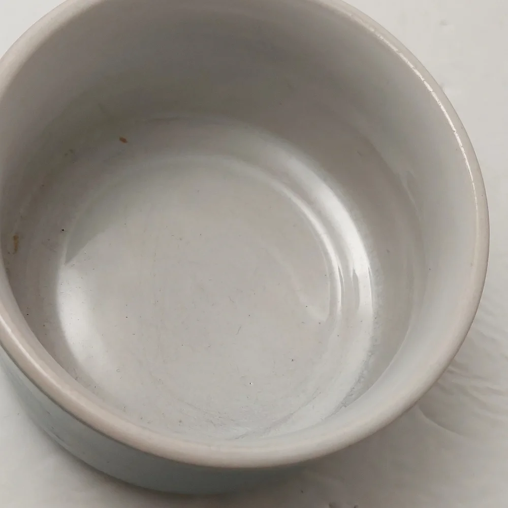 Vintage Soup Bowl Light Blue Orange Flowers
